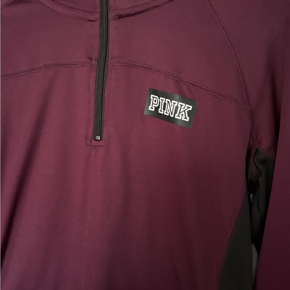 PINK Victoria's Secret Maroon Pullover with Black Trim - Picture 2 of 5